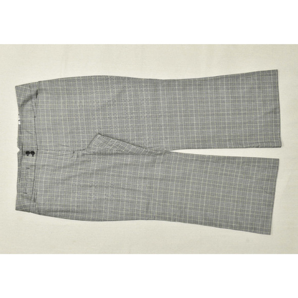 NEW Lane Bryant Houston Bootcut Plus Size 20 Plaid Trousers Gray Plaid Polyester - Picture 1 of 8
